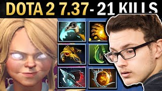 Invoker Gameplay Miracle with 21 Kills and 1076 GPM  Dota 737 [upl. by Paddie]