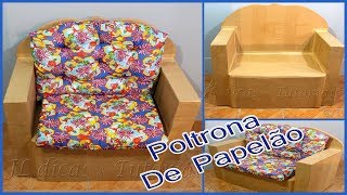 Poltrona Feita Com Caixas De Papelão [upl. by Damaris]