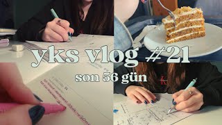 yks vlog 21 ♥  son 56 gün  bol denemeli bir günüm yks2024 [upl. by Joachima]