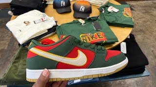 Nike SB Dunk SuperSonics In Store Pickup At Bluetile Skateshop Vlog [upl. by Iderf]