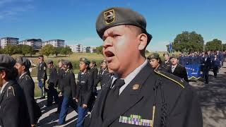 Fort Worth ISD JROTC and Bands Participate in Veterans Day Parade [upl. by Htiderem]