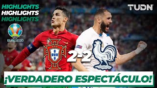 Highlights  Portugal 22 Francia  UEFA Euro 2020  Grupo FJ3  TUDN [upl. by Ybrad]