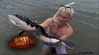 Jeremy Catches Giant Snakehead With Bare Hands  SNAKEHEAD  River Monsters [upl. by Robinetta392]