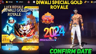 Diwali Gold Royale 2024  Diwali Special Gold Royale FreeFire Kab Aayega  Diwali Royal Confirm Date [upl. by Leind124]