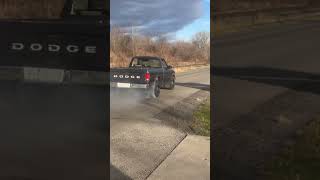 360 dodge Dakota burnout horsepower automobile burnout mopar moparornocar racing detroitspeed [upl. by Natanoy659]