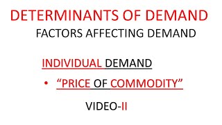 🔴Determinants of demandPrice of Commodities  factors affecting Demand [upl. by Rhynd113]