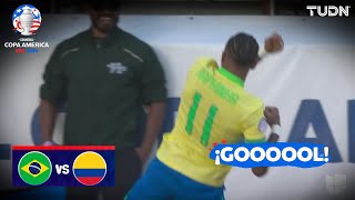 ¡GOLAZO CARIOCA Raphinha la pone en el ángulo  Brasil 10 Colombia  Copa América 2024  J3  TUDN [upl. by Moorish]