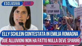 Elly Schlein Contestata Duramente in Emilia Romagna Via dalla Piazza [upl. by Gorrono]