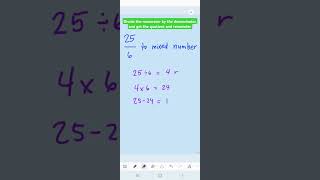 How to convert improper fractions to mixed number math mathshorts fractions division remainder [upl. by Phil]