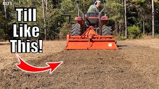 How to Use a Tiller with a Compact Tractor [upl. by Malorie996]