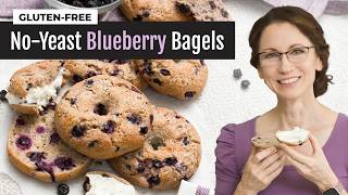 EASY Blueberry Bagels with Greek Yogurt  No Yeast  GlutenFree Option [upl. by Marianna429]