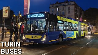 4K 🇮🇹 Buses in Turin  🇮🇹 Autobus a Torino 2022 [upl. by Enelyad]