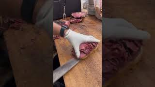 Pastrami sandwich  Katzs Deli 🔥🥪 asmr food shorts [upl. by Suoiluj]