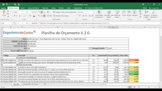 Planilha de Orçamento de Obras  Versão 20 [upl. by Manup]