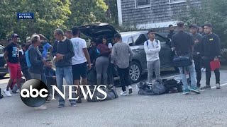 Humanitarian crisis latest 50 migrants flown to Martha’s Vineyard  ABCNL [upl. by Alphonsa]