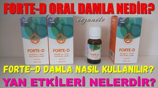 ForteD Oral Damla Nedir ForteD Damlanın Yan Etkileri Nedir ForteD Damla Nasıl Kullanılır [upl. by Saltzman228]