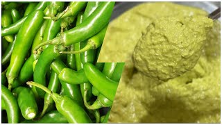 Homemade Green Chili Paste Recipe  ReadytoUse amp LongLasting  Easy Preservation Tips [upl. by Ycnaffit37]