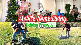 NEW PREPARING OUR MOBILE HOME FOR THE HOLIDAYS DEBT FREE LIVING1998 MOBILE HOME  mobileliving [upl. by Eoz]