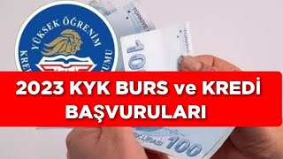 2023 KYK BURS VE KREDİ BAŞVURULARI [upl. by Oluap]