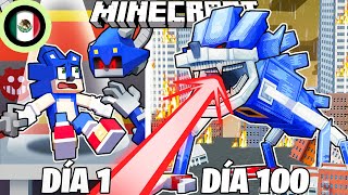 ¡Sobreviví 100 DÍAS como METAL SHIN SONIC en Minecraft HARDCORE [upl. by Hubert150]