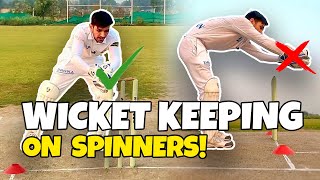 WICKET KEEPING ON SPINNER  WICKET KEEPING DRILLS FOR BEGINNERS [upl. by Koehler]