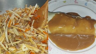 Lumpiang Sariwa Ubod ng Niyog  Fresh Lumpia Recipe  Home Made Egg Wrapper  Mhans Kitchen Atbp [upl. by Adnaw3]