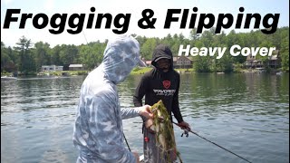 Fishing Heavy Cover For Largemouth  Straight Up Fishing Vermont [upl. by Kcaj]