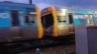 The 617pm Frankston service arriving into Seaford station 🚉 [upl. by Nekcarb]