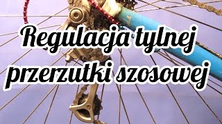 Regulacja przerzutki tylnej w rowerze szosowym [upl. by Merras]