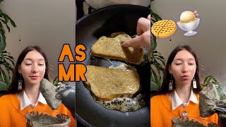 Домашние «Французские тосты»🧇Уpaльcкaя в сливочношоколадной пасте French toastASMR [upl. by Gnil]