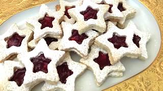 LINZER TORTE COOKIES Festive Austrian Christmas Cookies [upl. by Wat39]