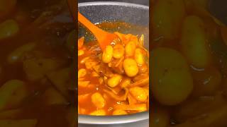 Gnocchi tteokbokki koreanstreetfood gochujang ketchup pasta [upl. by Aniraz981]