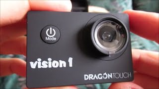 Dragon Touch Vision 1 Action Camera  Unboxing and Video Test [upl. by Yelloh787]