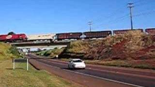 ALL train crossing the street near Cambé PR Brazil [upl. by Kannry]