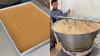 Chana Dal Barfi Making in Factory  ऐसे बनाई जाती है चना दाल की बर्फी  Indian Sweets [upl. by Lahcar]