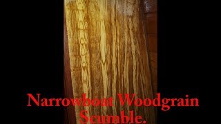 Paint Faux Wood Graining With Scumble on Narrowboat [upl. by Aiam]