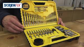 Screwfix  DEWALT COMBINATION DRILL BIT SET 100 PIECE SET [upl. by Merralee]