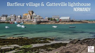 Barfleur village and Gatteville lighthouse Normandy France [upl. by Idnem137]