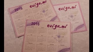 EvigamiKalender 2016 zum Ausdrucken  KEIN Bastelvideo [upl. by Ihculo]