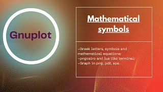 Gnuplot  Greek letter and mathetical symbols [upl. by Ylagam]