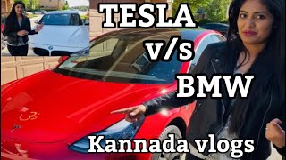 My Husband Bought Me New TESLA  Tesla car review  Surprise Birthday Gift  KANNADA VLOG [upl. by Abihsot]