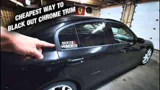 How To Black Out Chrome Trim For Cheap [upl. by Ellenrahc381]