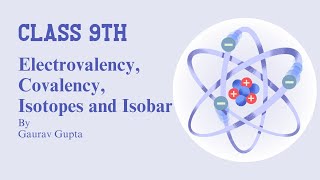 Lecture 8  Electrovalency  Covalency  Isotopes  Isomers  AimmerScience [upl. by Rhpotsirhc]