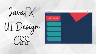 JavaFX UI Design CSS 1  Reactive Buttons [upl. by Inele521]