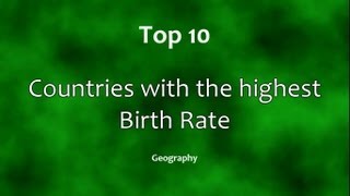 Top 10 Countries with the highest Birth Rate [upl. by Nomaj680]