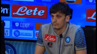 Napoli  Le prime parole di Gabbiadini 090115 [upl. by Ashlee]