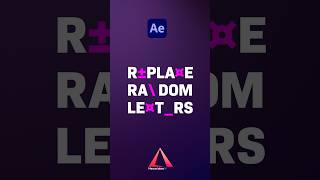 Replace Random Letters in After Effects  Tutorial [upl. by Mackintosh]