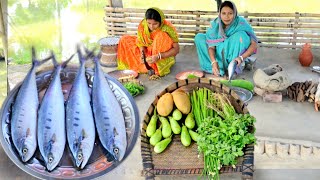 দাদু আজ প্রথমবার পিঁয়াজকলি দিয়ে সামুদ্রিক পারা মাছের রান্না খেলো সাথে চিংড়ি দিয়ে বেগুনের রেসিপি [upl. by Guerin36]