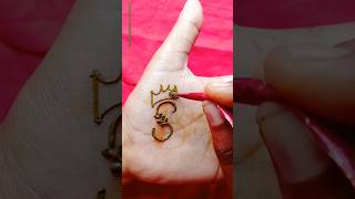 quotSquot letter mehndi design ❤️viralvideo trending mehndi video shots [upl. by Dilan]