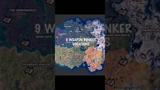 ALL 9 STACKED WEAPON BUNKER LOCATIONS FORTNITE CHAPTER 5 SEASON 2 fortnite gaming shorts [upl. by Kerin]